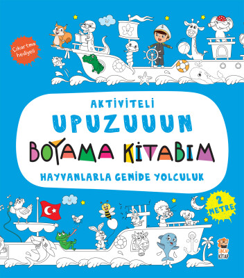 Aktiviteli Upuzuuun Boyama Kitabım - Hayvanlarla Gemide Yolculuk - Sincap Kitap