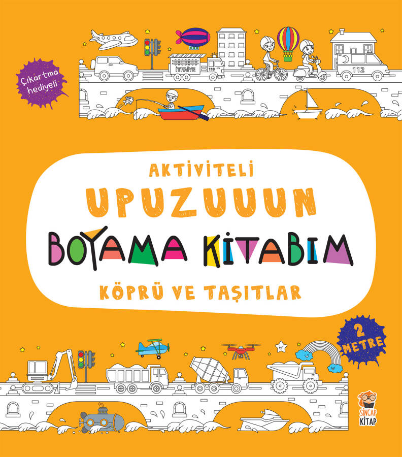 Aktiviteli Upuzuuun Boyama Kitabım - Köprü ve Taşıtlar - 1