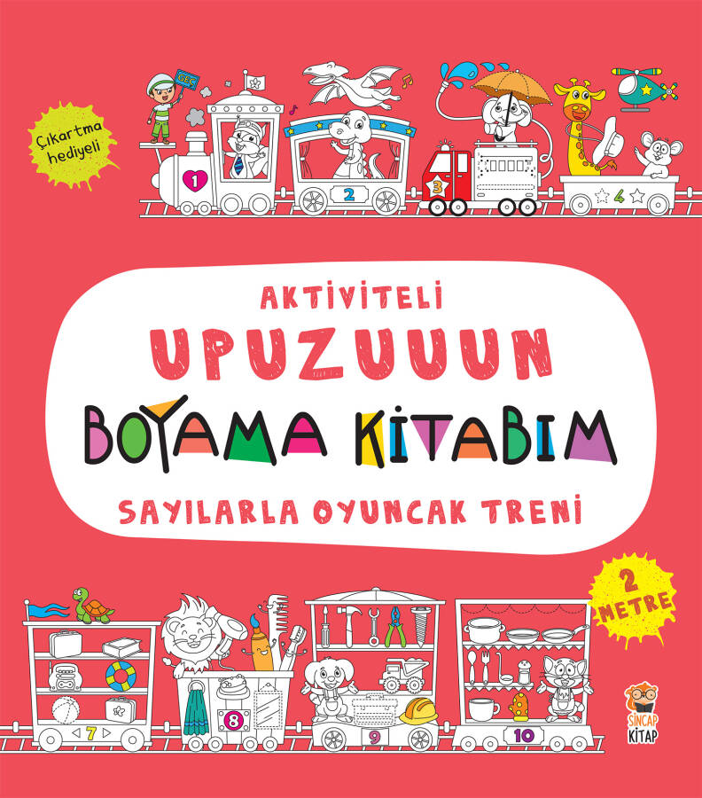 Aktiviteli Upuzuuun Boyama Kitabım - Sayılarla Oyuncak Treni - 1