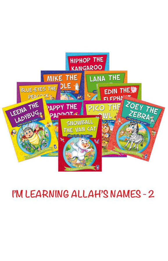 Allah'ın İsimlerini Öğreniyorum 2 - I'm Learning Allah's Names 2 - Set (İngilizce - 10 Kitap) - 1