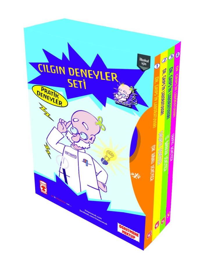 Çılgın Deneyler Dr. Gripsin Laboratuvarı Set - (4 Kitap) - 1