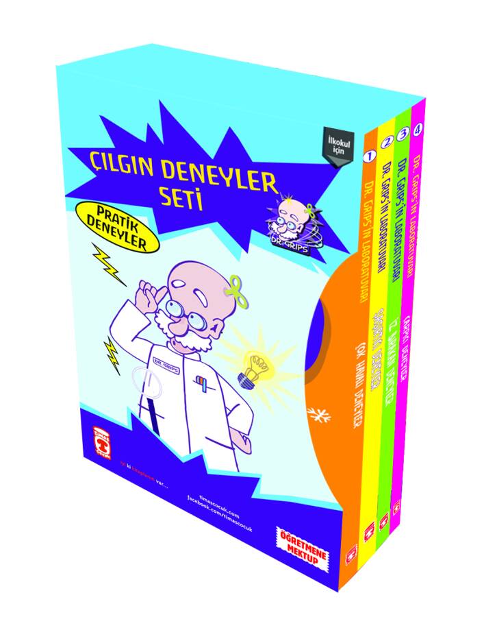 Çılgın Deneyler Dr. Grips'in Laboratuvarı Set - (4 Kitap) - 1
