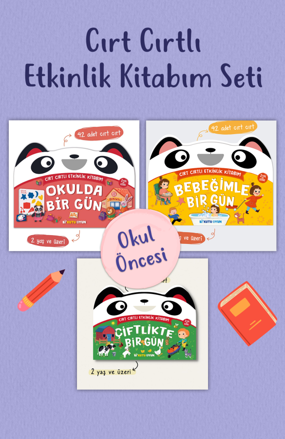 Cırt Cırtlı Etkinlik Kitabım Seti - 3 Kitap (Bi Kutu Oyun) - 1
