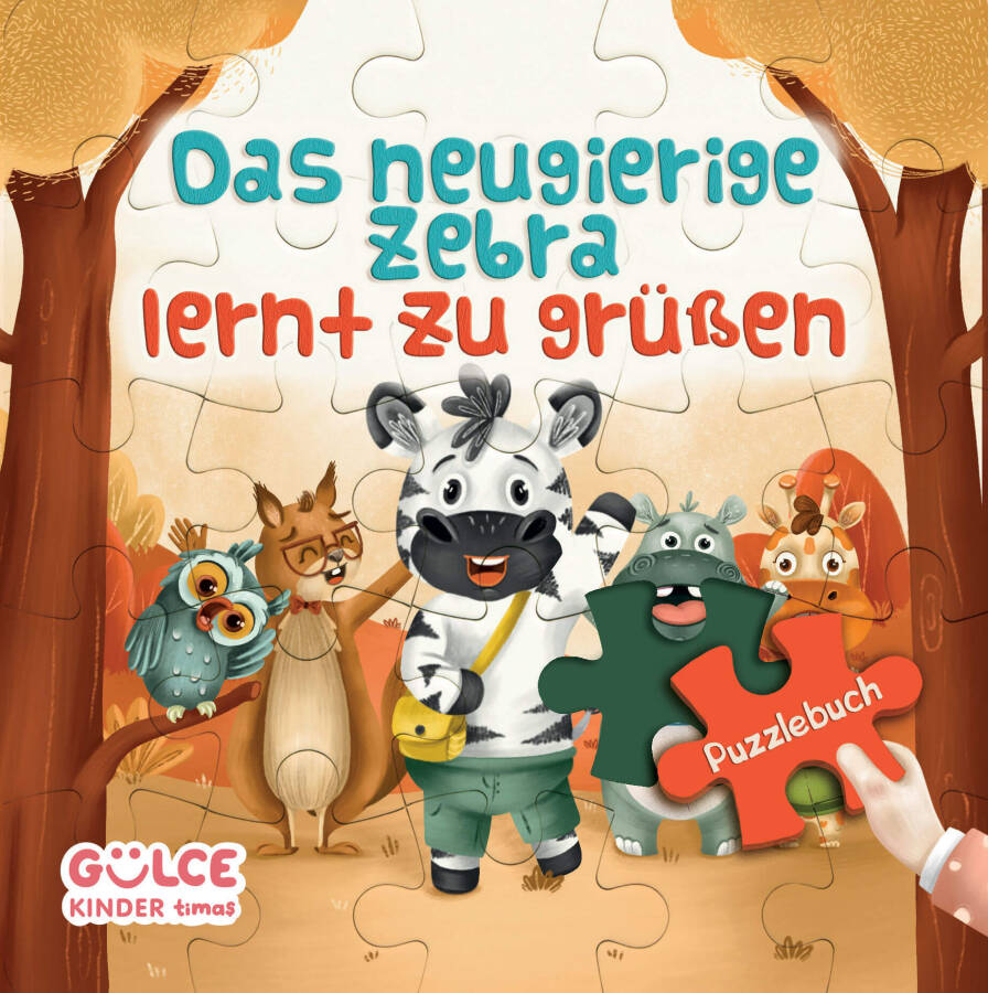 Das Neugierige Zebra Lernt Zu Grüßen - Meraklı Zebra Selamlaşmayı Öğreniyor / Yapbozlu Kitap 2 - 1