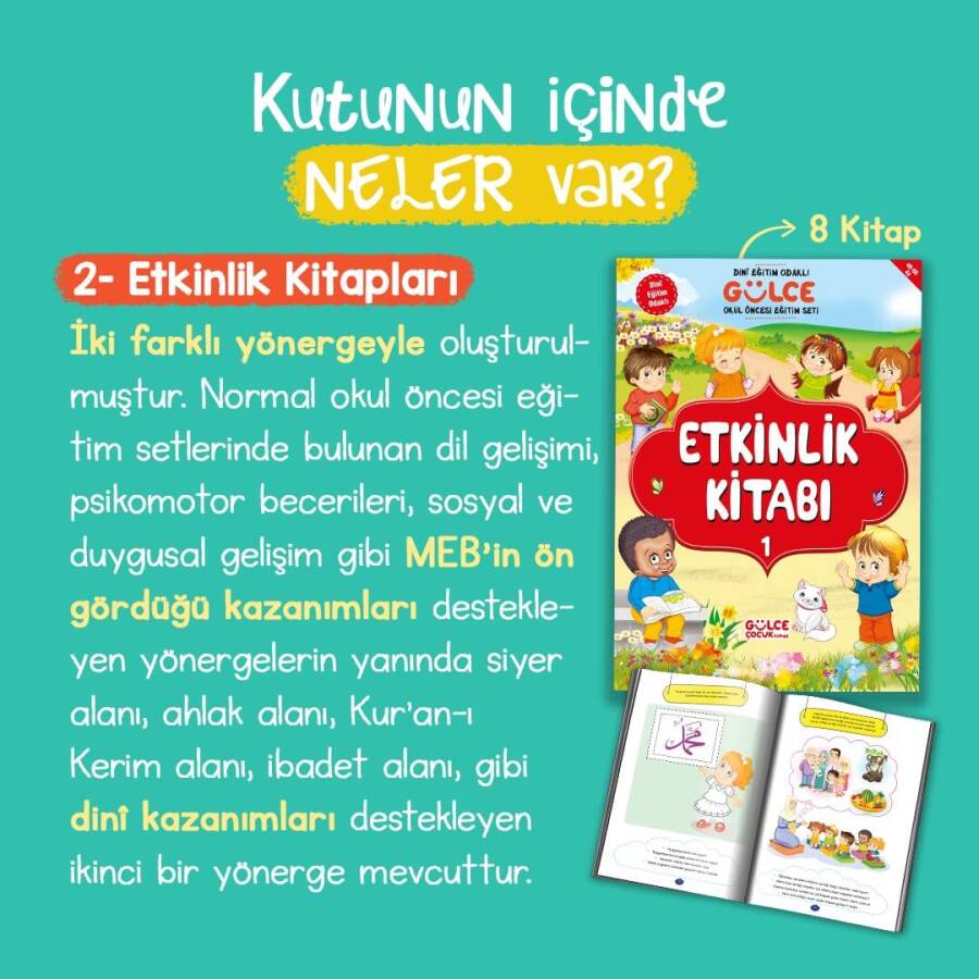 Dini Eğitim Odaklı Gülce Okul Öncesi Seti - 3