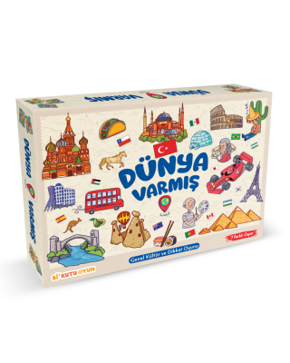 Dünya Varmış - Genel Kültür ve Dikkat Oyunu (7 Farklı Oyun) - Bi Kutu Oyun