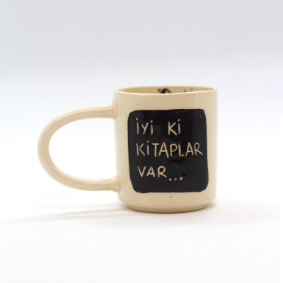 İyi Ki Kitaplar Var Türk Kahvesi Fincanı - Tükkan