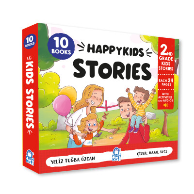 Happy Kids Stories 2 - 10 Kitap (2. Sınıf İngilizce Hikaye Seti) - Mavi Kirpi Kitap