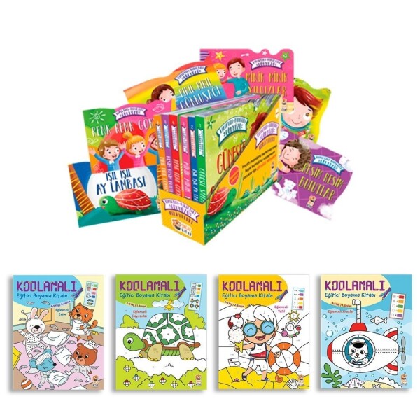 Hayal Dünyası Renkli Çocuklar İçin Kitaplar Seti (10 Kitap) - Sincap Kitap