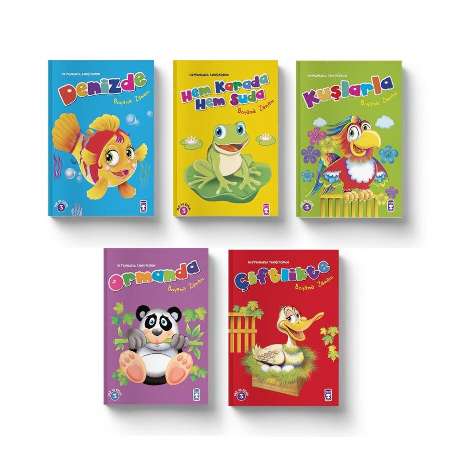 Hayvanlarla Tanışıyorum Set - (5 Kitap) - 1