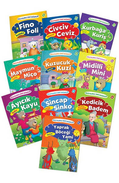Hikayelerle Dini Değerler Set - (10 Kitap) - 1