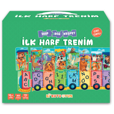 İlk Harf Trenim - Cırt Cırtlı Yapboz ve Kitap Seti - Bi Kutu Oyun
