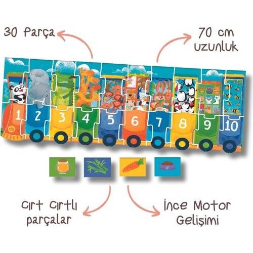 İlk Sayı Trenim - Cırt Cırtlı Yapboz ve Kitap Seti - 2