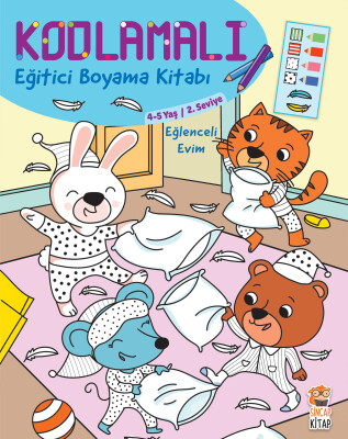 Kodlamalı Eğitici Boyama Kitabı - Eğlenceli Evim - Sincap Kitap