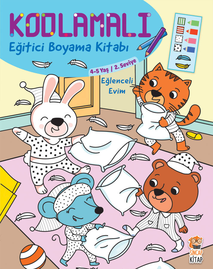 Kodlamalı Eğitici Boyama Kitabı - Eğlenceli Evim - 1