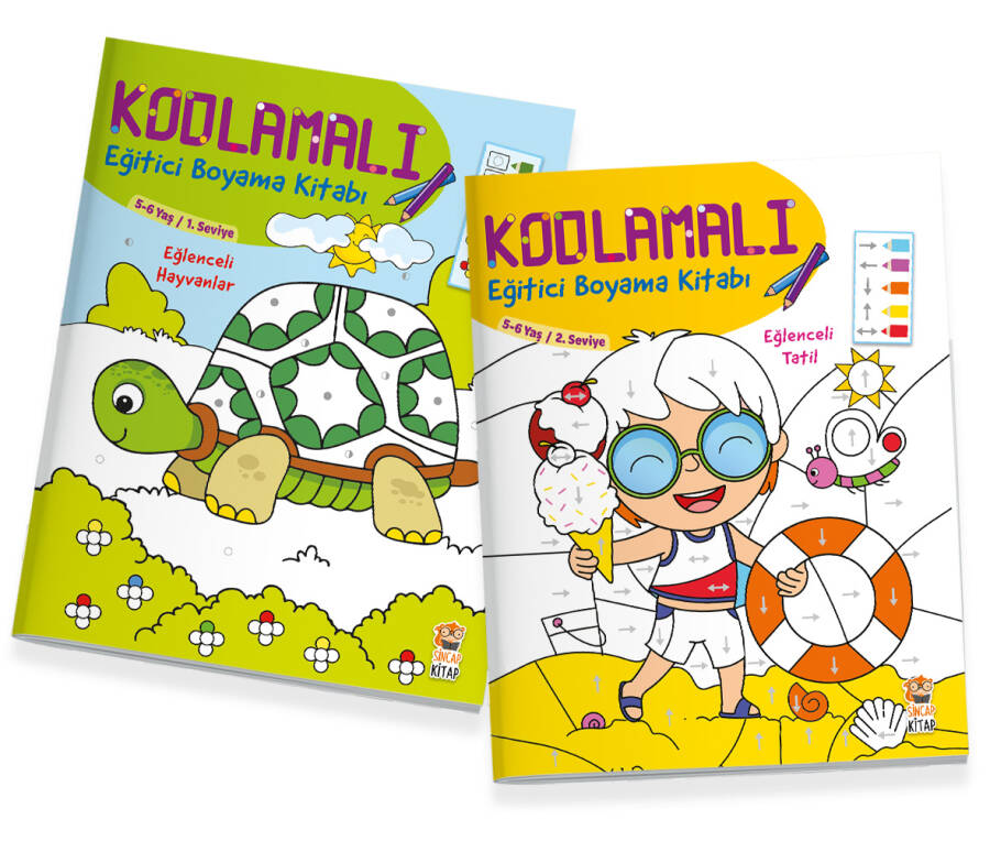 Kodlamalı Eğitici Boyama Seti (5-6 Yaş - 2 Kitap) - 1