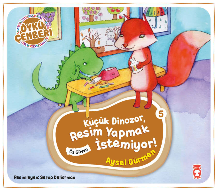 Küçük Dinozor Resim Yapmak İstemiyor - Öykü Çemberi 5 - 1
