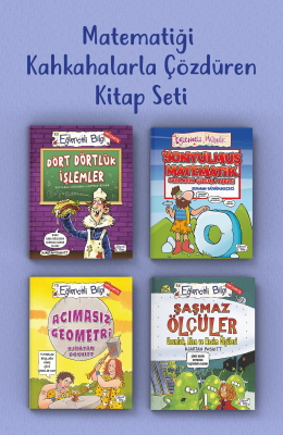 Matematiği Kahkahalarla Çözdüren Kitap Seti (4 Kitap) - Eğlenceli Bilgi