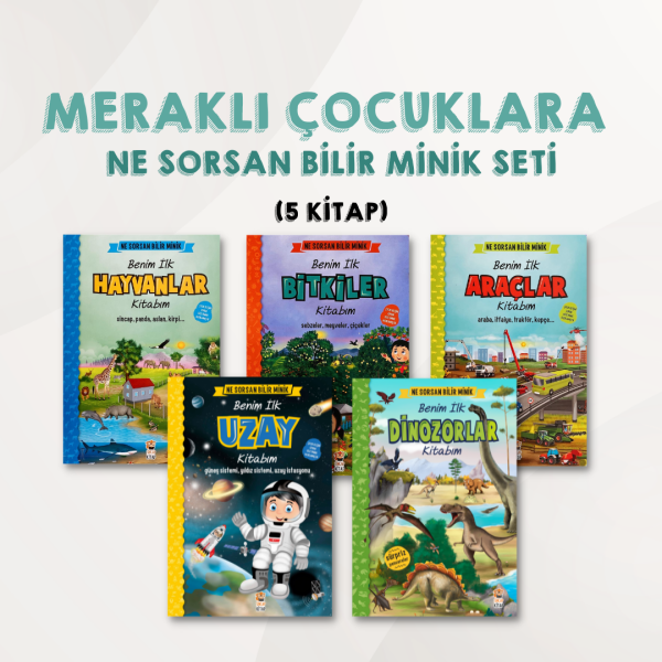 Meraklı Çocuklara Ne Sorsan Bilir Minik Set (5 Kitap) - Sincap Kitap