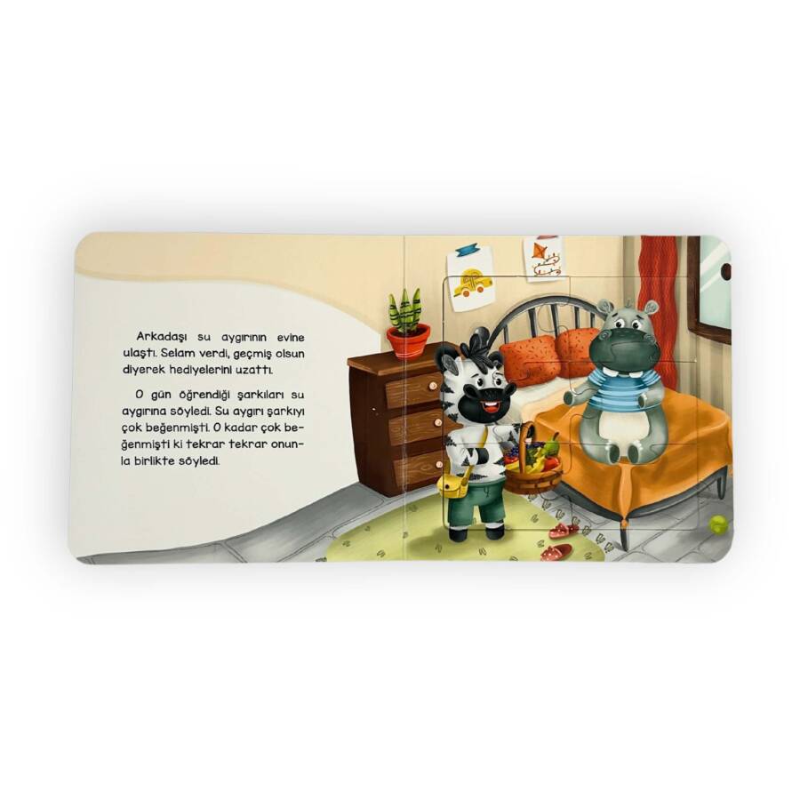 Meraklı Zebra Selamlaşmayı Öğreniyor / Yapbozlu Kitap 2 - 4