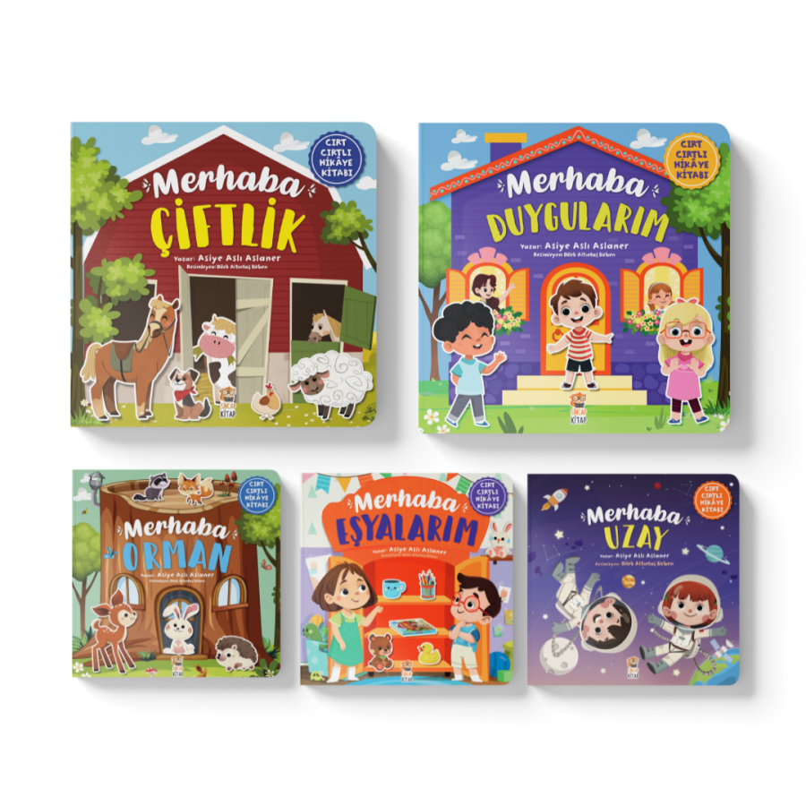 Merhaba Serisi Cırt Cırtlı Kitap Seti (5 Kitap) - 1