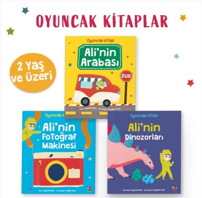 Okul Öncesi Oyuncak Kitaplar Seti (3 Kitap) - Uçan Kitap