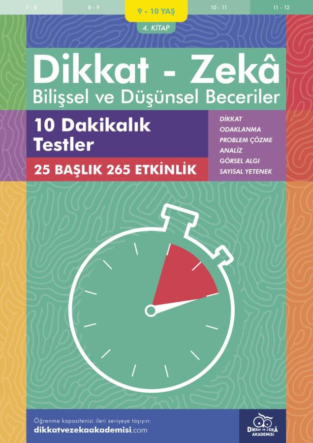 On Dakikalık Testler (9 - 10 Yaş) - Bilişsel ve Düşünsel Beceriler - 1