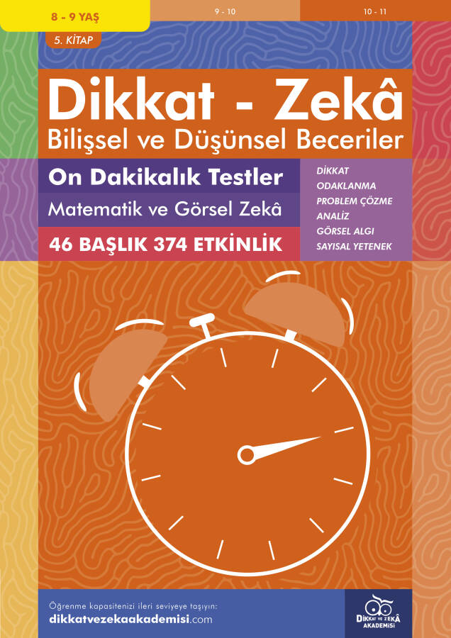 On Dakikalık Testler - Matematik ve Görsel Zeka (8 - 9 Yaş) - Dikkat Zeka - 1