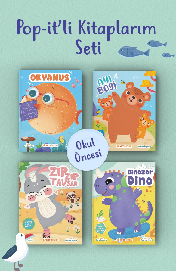 Pop-it’li Kitaplarım Seti - 4 Kitap (Bi Kutu Oyun) - 1