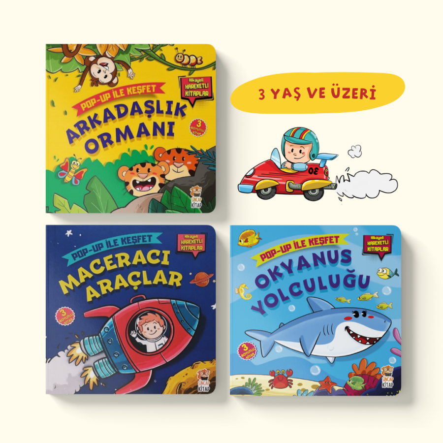 Pop-Up İle Keşfet Serisi Seti (3 Kitap) - 1