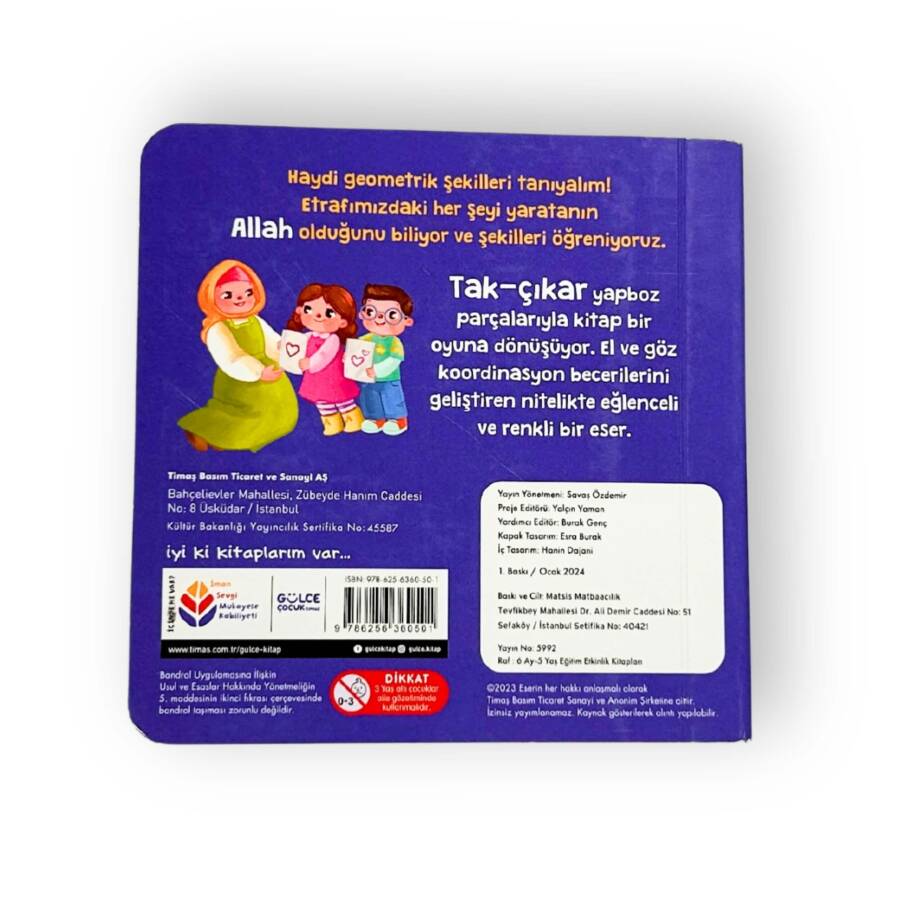 Rabbimi Biliyorum Şekilleri Öğreniyorum (Tak-Çıkar Kitap) - 2