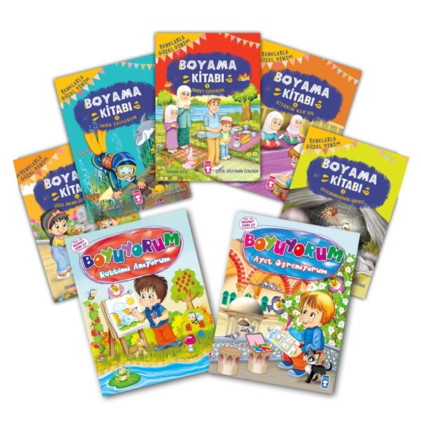 Renklerle Güzel Dinim Boyama Seti 2 (7 Kitap) - Gülce Çocuk