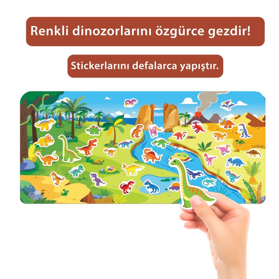 Tükenmeyen Jöle Sticker Kitabı Dinozorlar - 2
