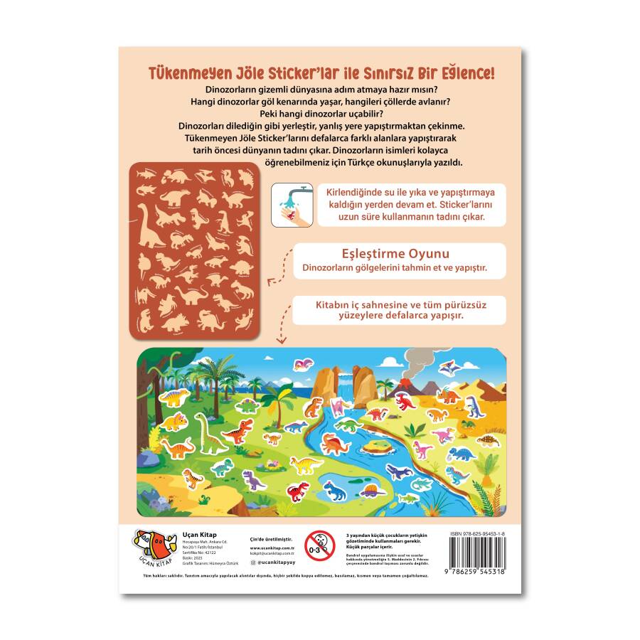 Tükenmeyen Jöle Sticker Kitabı Dinozorlar - 4