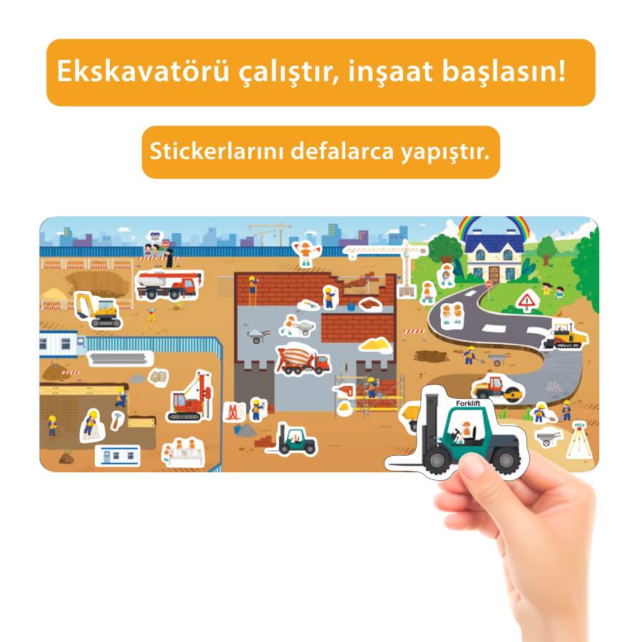 Tükenmeyen Jöle Sticker Kitabı İnşaat - 3