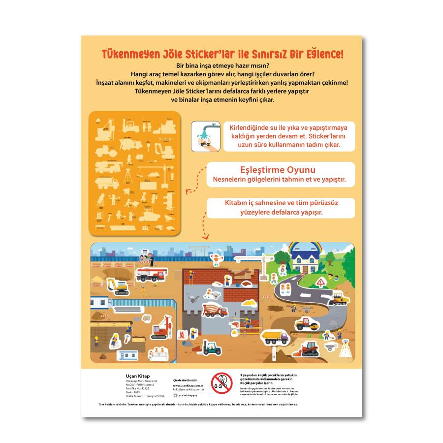 Tükenmeyen Jöle Sticker Kitabı İnşaat - 5